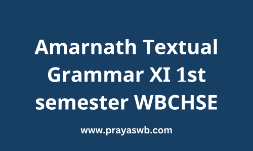 Amarnath Textual Grammar | XI 1st semester WBCHSE